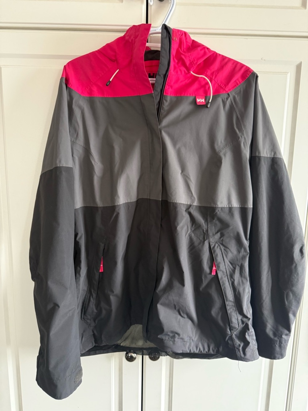 Helly Hansen Red and Black Rain Jacket Inner Label